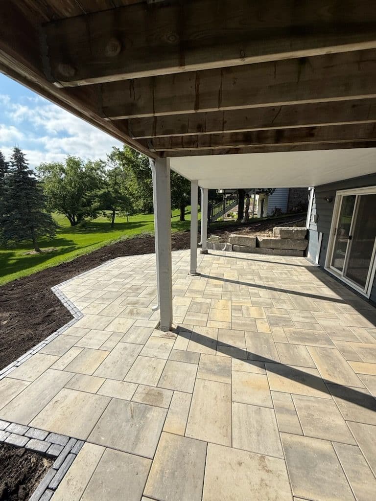 Beautiful Paver Patio and Landscaping Transformation image